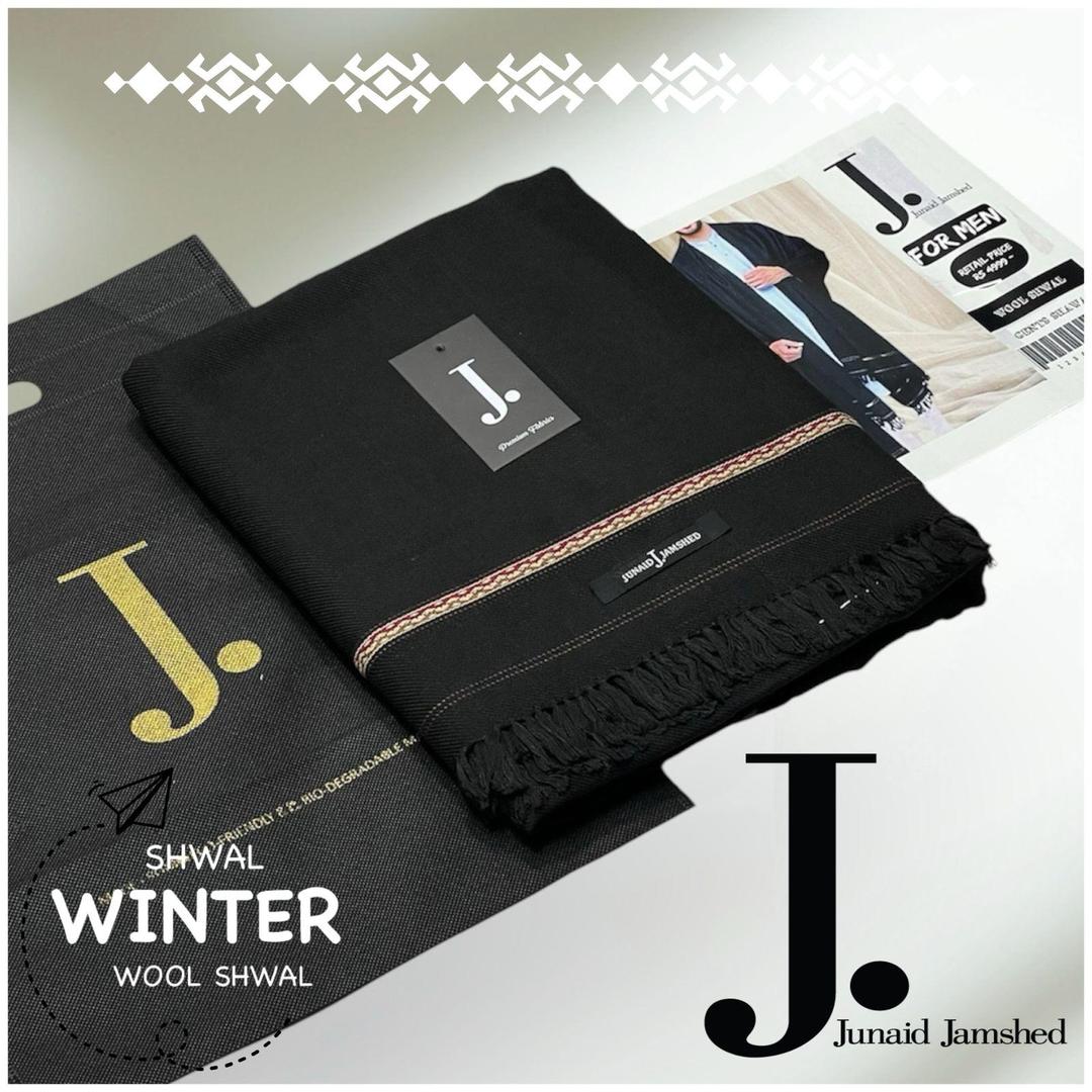 🔥 J. Wool Black Shawl For Men 2.75 Gaz: Warm, Stylish & Elegant, Limited Stock