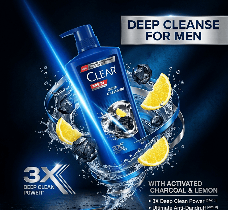 Imported Clear - Men Deep Cleanse Anti-Dandruff Shampoo 650ml