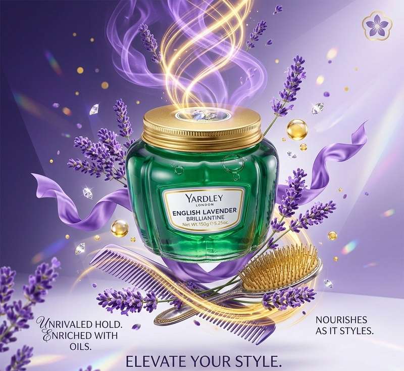 Yardley London English Lavender Brilliantine 80g/150g | Imported Classic Hair Styling