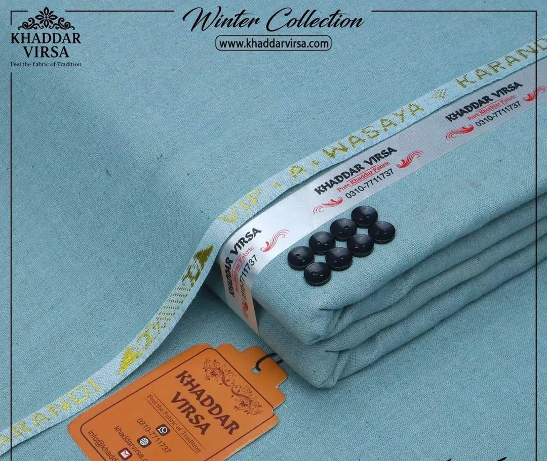 Premium Turquoise Plain Khaddar Suit – Winter Collection