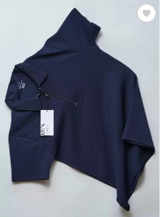 Men's Premium Cotton Polo Shirt – Round Neck – Navy Blue