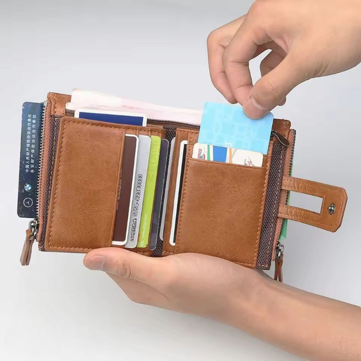Baellerry Buffalo Leather Trifold Wallet