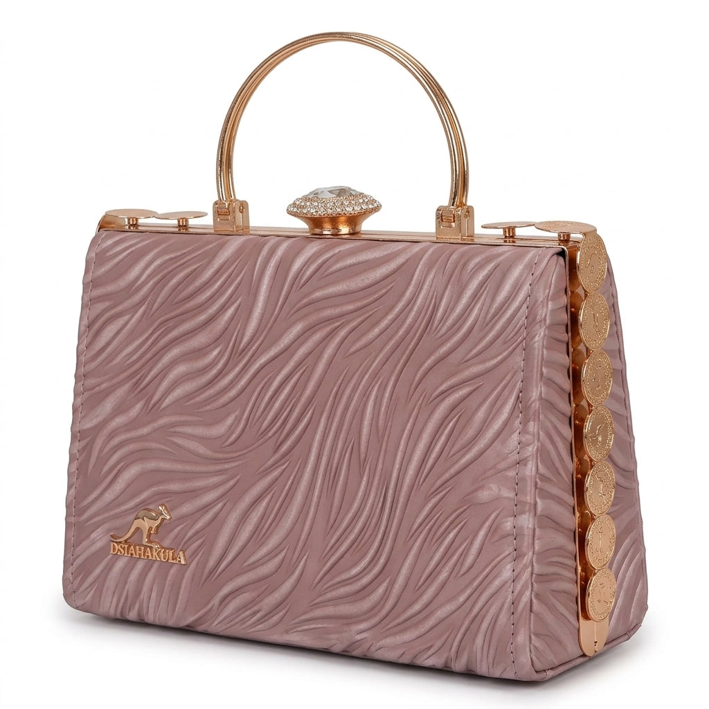 Luxury Women’s Handbag with Gold Coin Detail – Elegant Fashion Purse