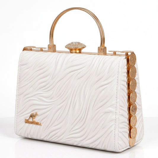 Luxury Women’s Handbag with Gold Coin Detail – Elegant Fashion Purse