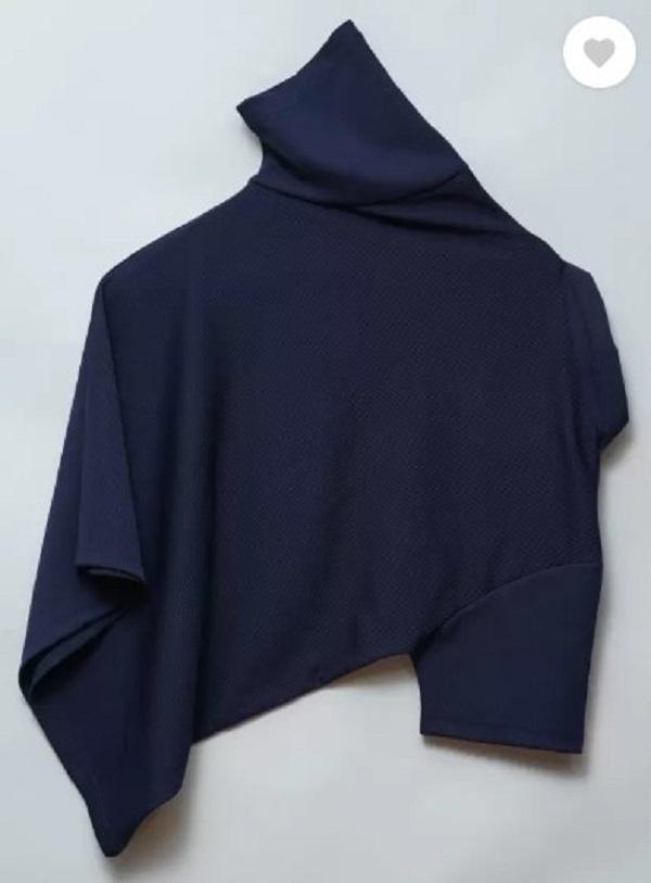 Men's Premium Cotton Polo Shirt – Round Neck – Navy Blue