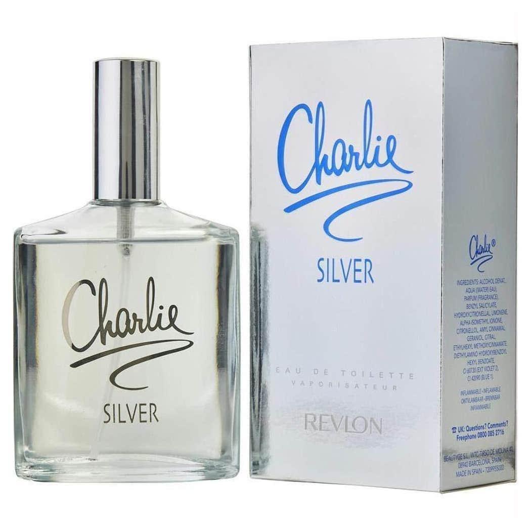 Revlon Charlie Silver Eau de Toilette 100ml – Unisex Floral Powdery Perfume