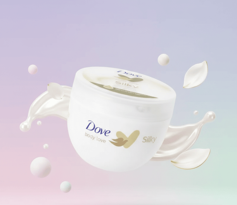 Dove Body Love Silky Pampering Body Cream 300ml – 24H Nourishment for Silky Soft Skin