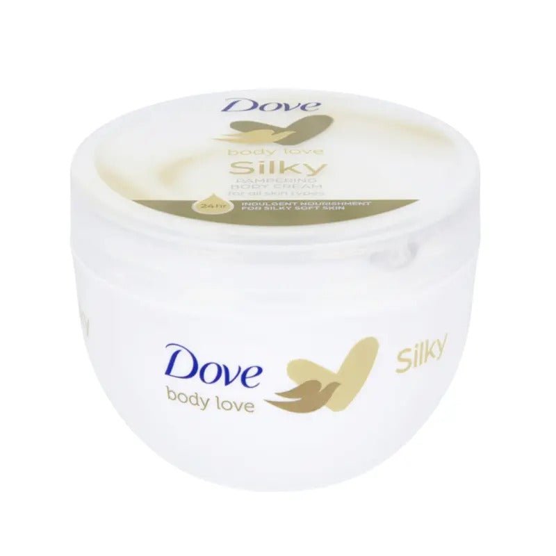 Dove Body Love Silky Pampering Body Cream 300ml – 24H Nourishment for Silky Soft Skin