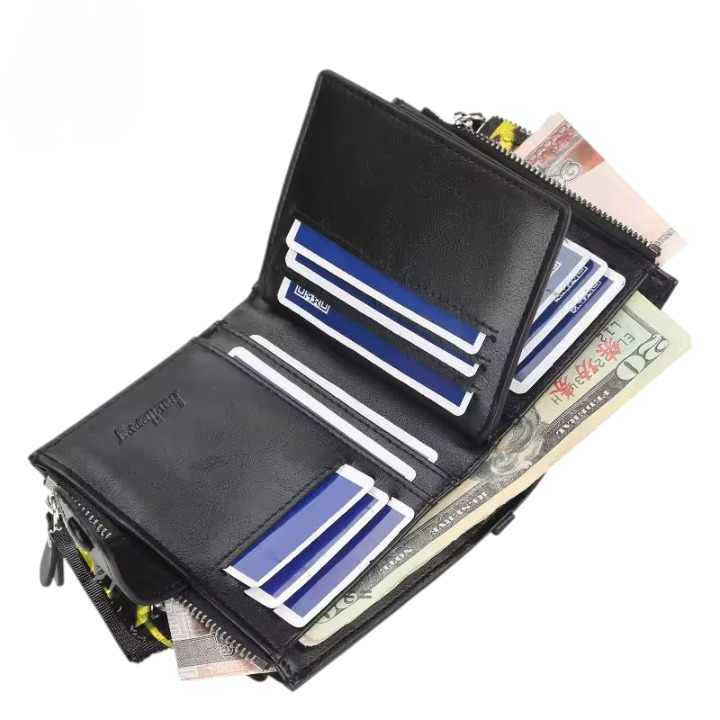 Baellerry Buffalo Leather Trifold Wallet