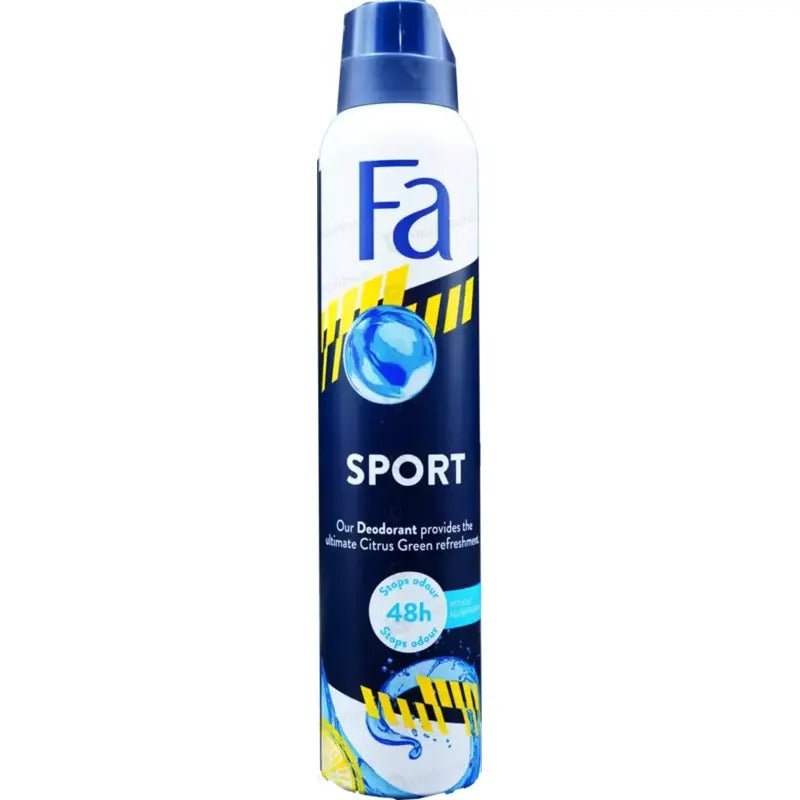 Fa Sport 48H Deodorant Spray 200ml – Citrus Green Freshness & Long-Lasting Odor Protection