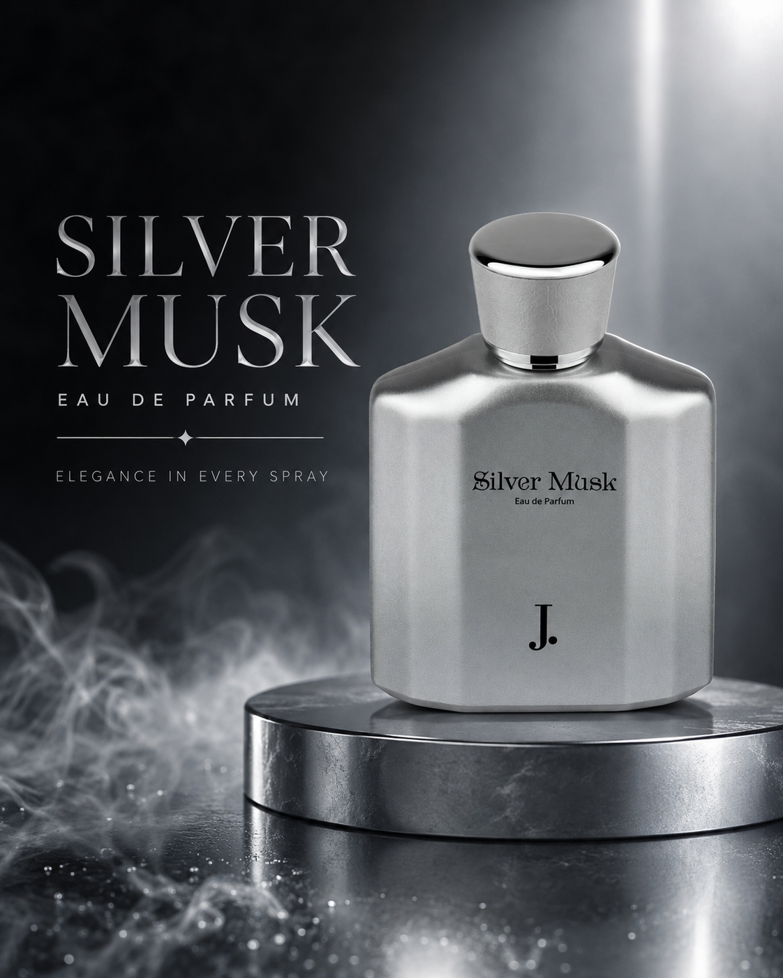 J. Silver Musk Eau de Parfum – 100ml | Warm, Musky & Sophisticated Fragrance for Men