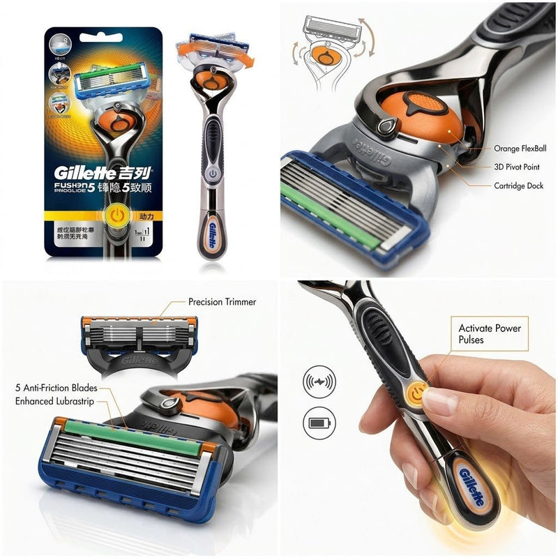 Gillette Fusion5 ProGlide Power Razor | Imported Men's Shaving Razor