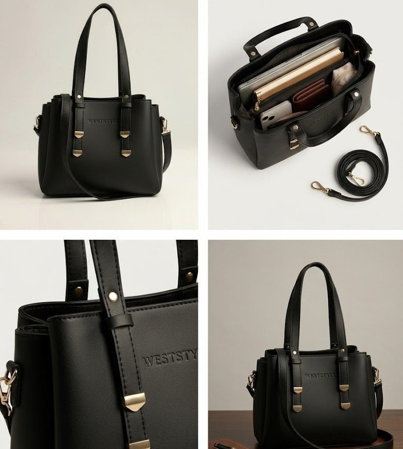 Elegant Handbag with Detachable Shoulder Strap – Stylish Carry for Work & Casual Wear