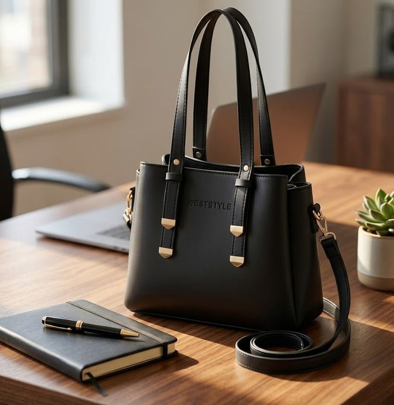Elegant Handbag with Detachable Shoulder Strap – Stylish Carry for Work & Casual Wear