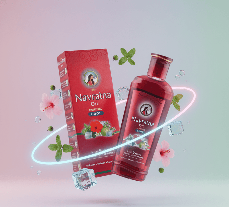 Himani Navratna Ayurvedic Cool Oil | Head Massage for Relaxation & Cooling Relief | Imported (100ml / 200ml)