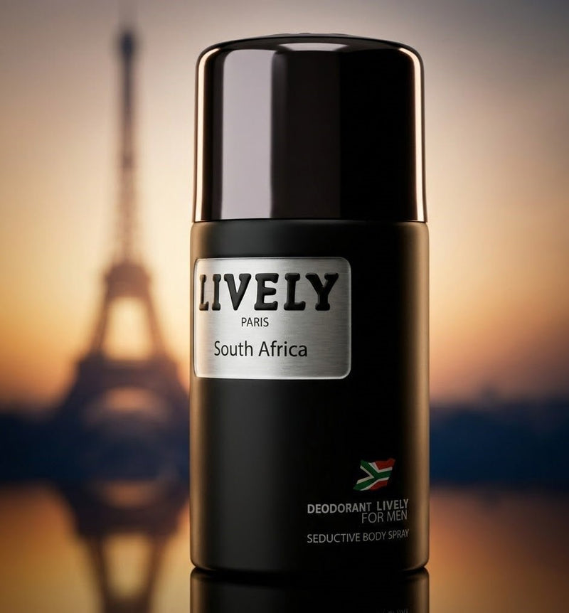 Lively Paris South Africa Deodorant Body Spray for Men 250ml | Imported Fresh Fragrance
