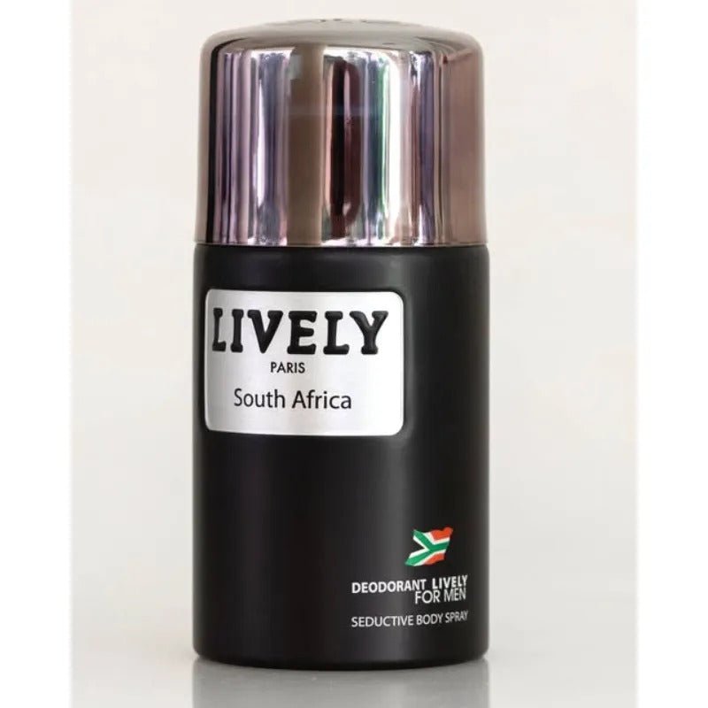 Lively Paris South Africa Deodorant Body Spray for Men 250ml | Imported Fresh Fragrance