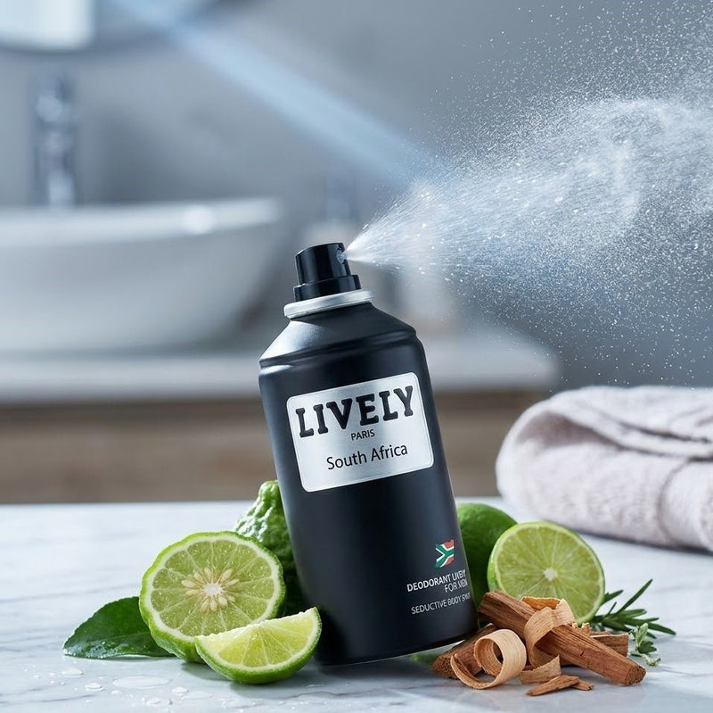Lively Paris South Africa Deodorant Body Spray for Men 250ml | Imported Fresh Fragrance