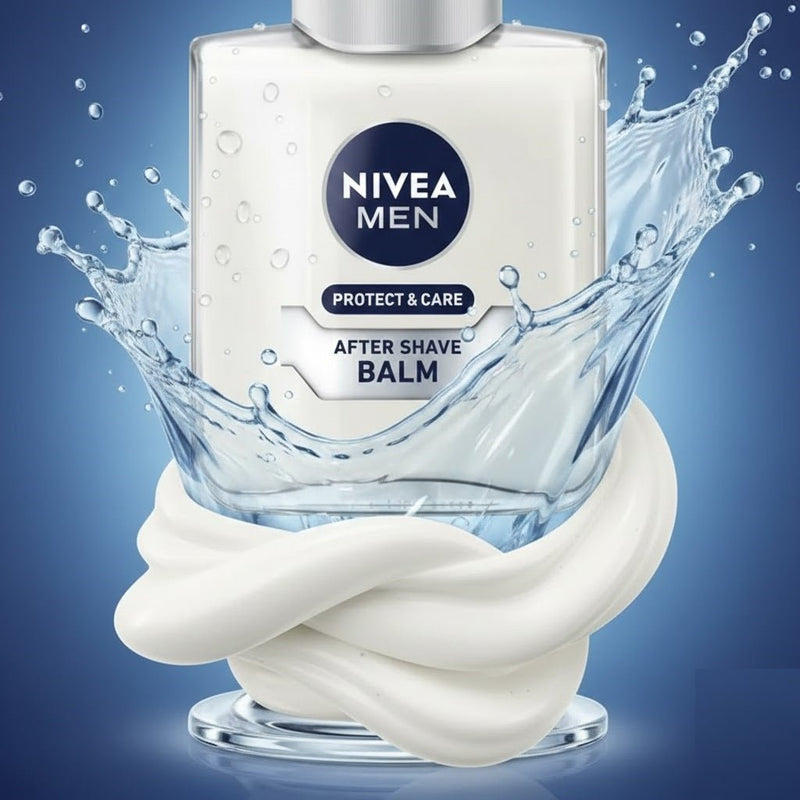 NIVEA MEN Protect & Care After Shave Balm 100ml– Soothing Hydration & Skin Protection