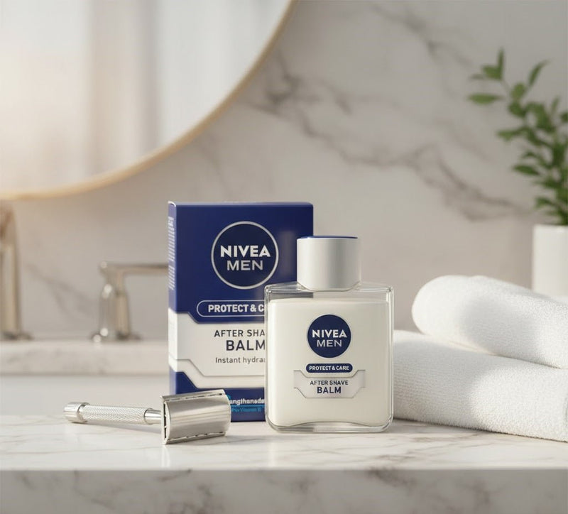 NIVEA MEN Protect & Care After Shave Balm 100ml– Soothing Hydration & Skin Protection