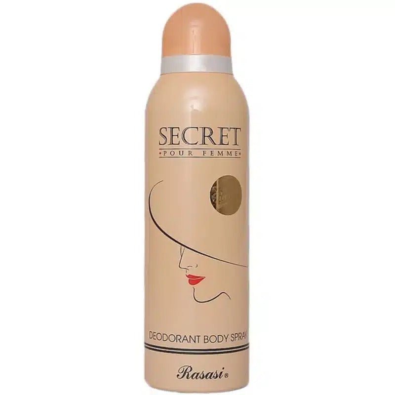 Rasasi Secret Pour Femme Deodorant Body Spray 200ml | Long-Lasting Feminine Fragrance | Imported (3 Variants)
